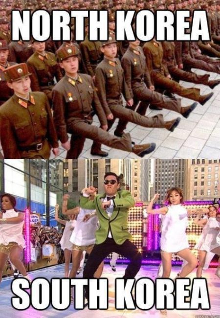 north korea versus south korea funny