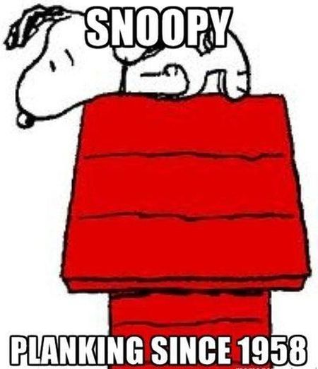 snoopy planking since 1958