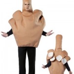 Funny Halloween costume the finger