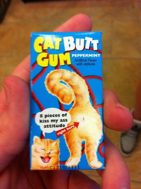 cat butt gum