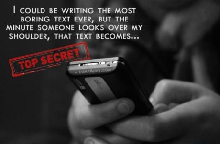 top secret text message funny