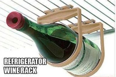 refrigerator wine rack