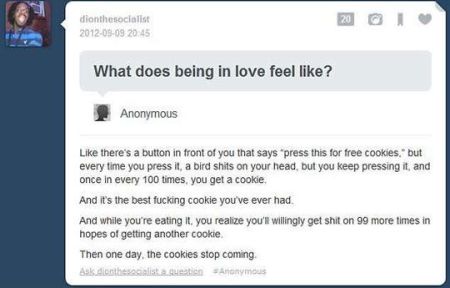 what does being in love feel like funny