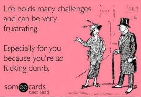 life holds many challenges ecard