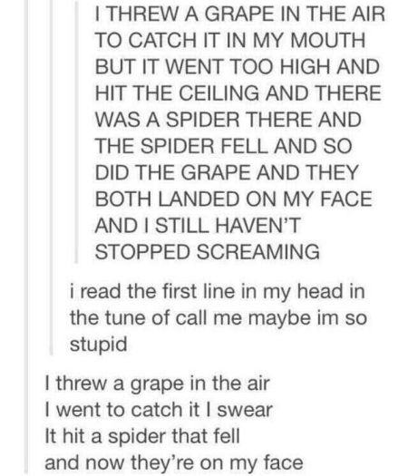 I threw a grape in the air