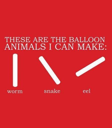 the balloon animals I can make