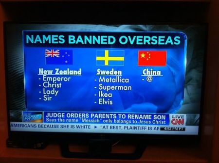 names banned over seas