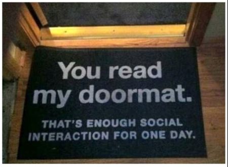 you read my doormat funny