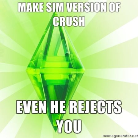 make sim version of crush meme funny