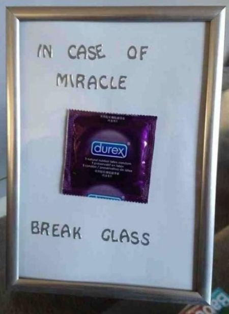in case of miracle break glass