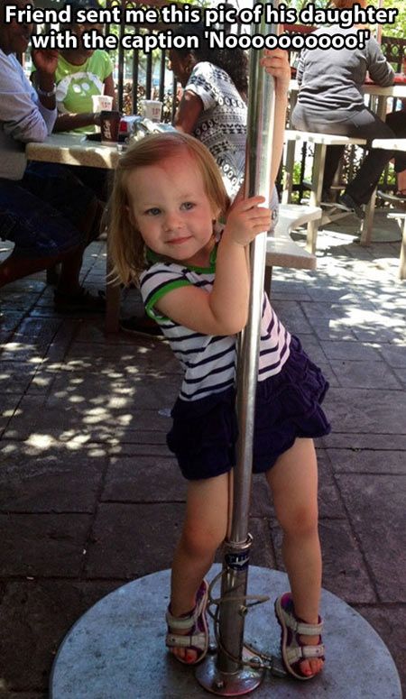 funny pole dancing kid