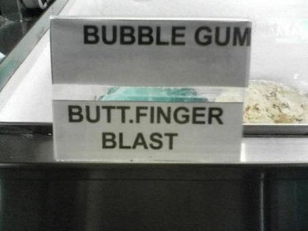 butt finger blast ice-cream