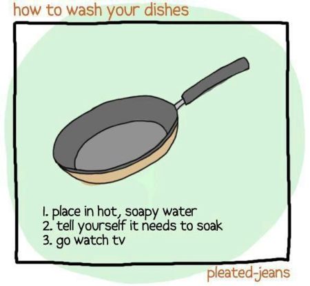 how to wash your dishes funny
