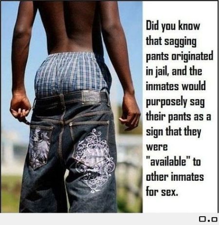 origins of sagging pants