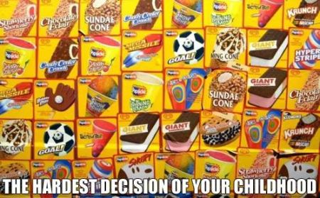 the hardest decision of your childhood meme