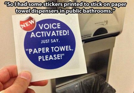 voice activated toilet paper