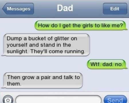 awesome dad advice on iPhone