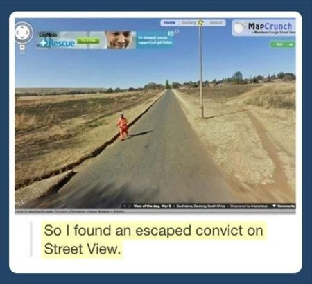 I found an escaped convict on streetview