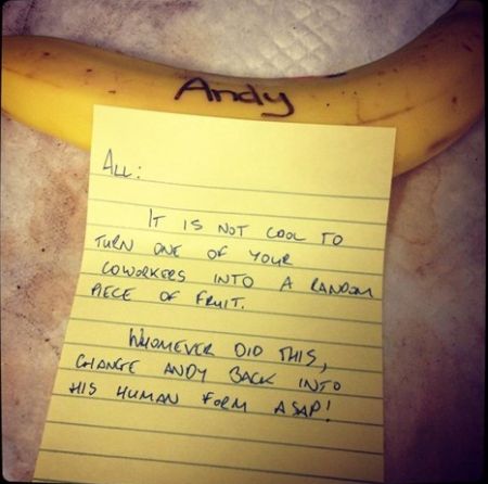 Andy the banana funny note