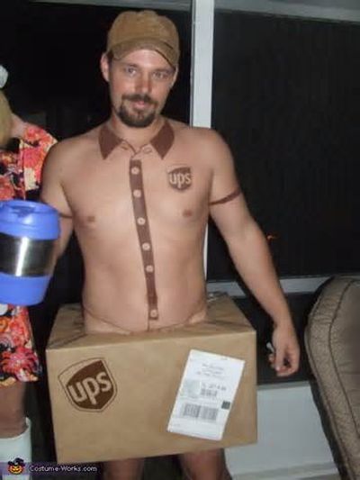 Funny Halloween costume UPS guy