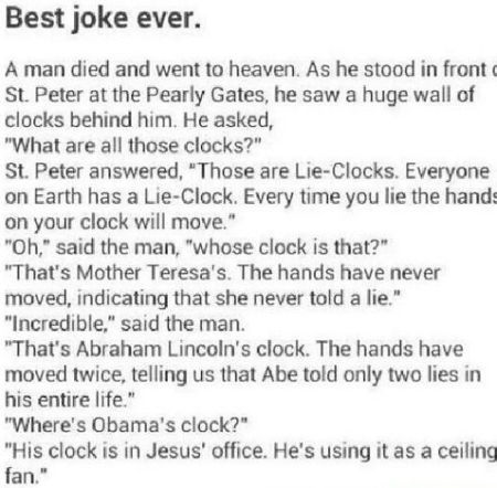 Obama clock joke
