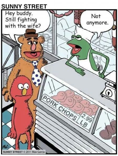 Kermit and miss piggy funny cartoon