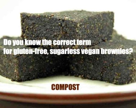 vegan brownies are compost meme