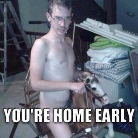 you’re home early meme