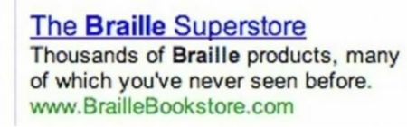 the Braille superstore fail