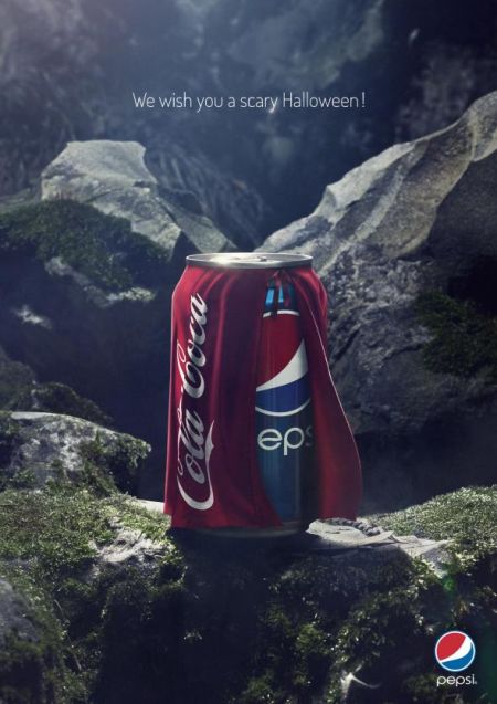 pepsi owns coca cola Halloween advert