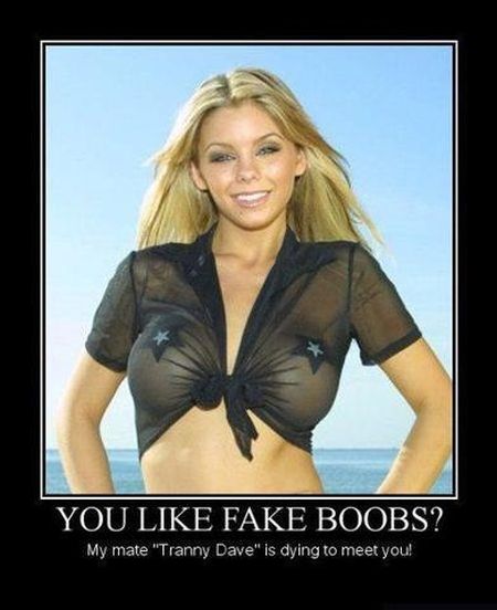 do you like fake boobs demotivational
