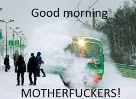 good morning train funny meme