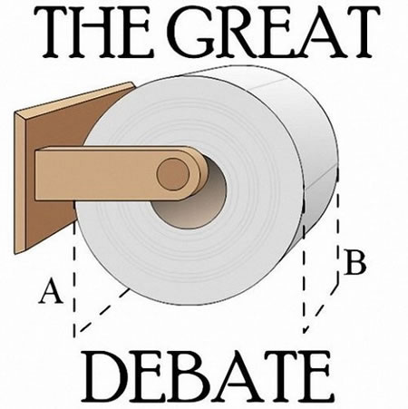toilet roll the great debate