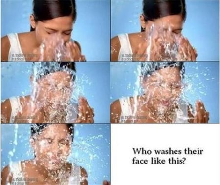 who washes their face like this funny