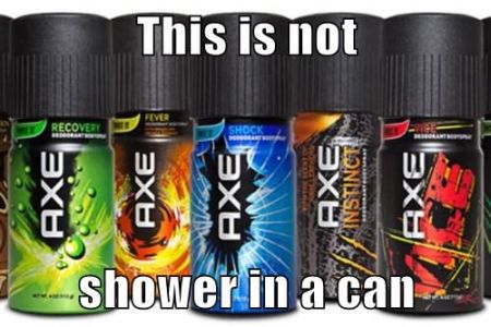 this is not shower in a can axe meme