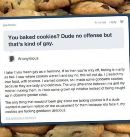 you baked cookies comment