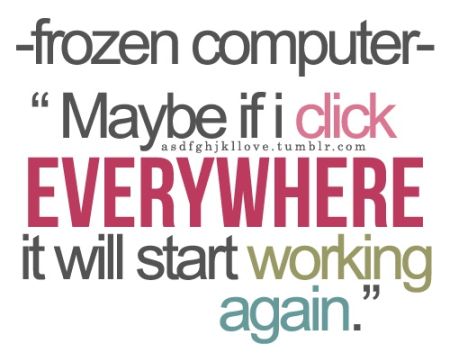 frozen computer funny