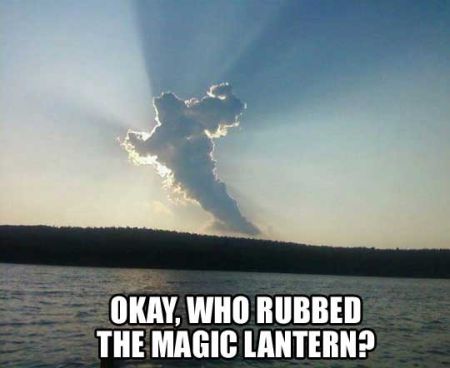 who rubbed the magic lantern meme