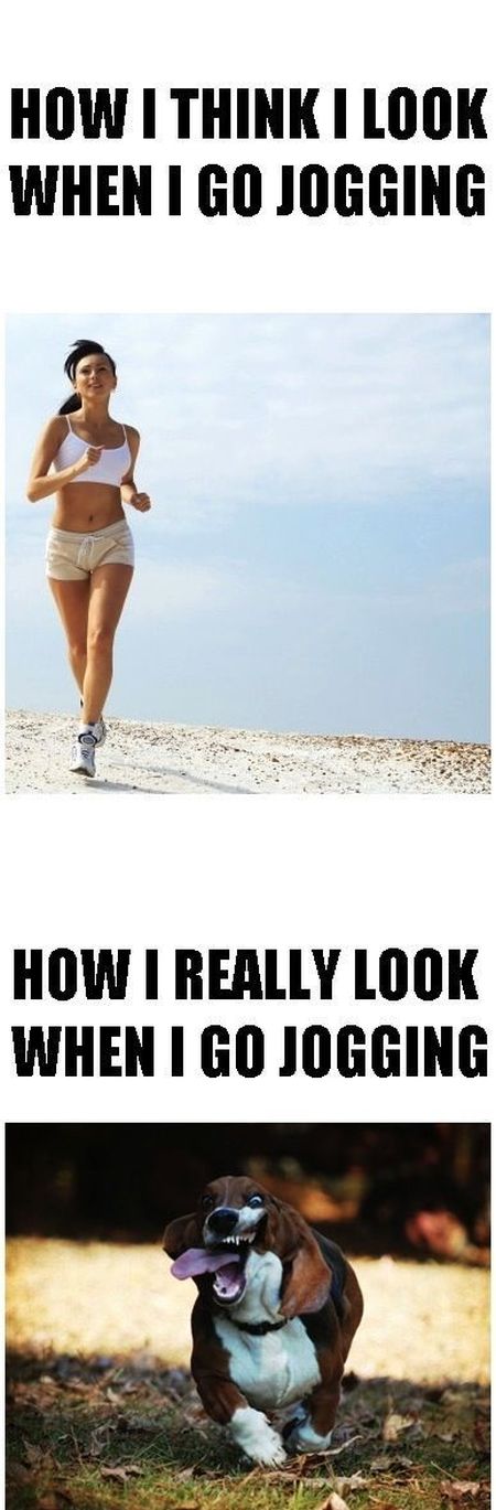 How I think I look when I go jogging funny meme
