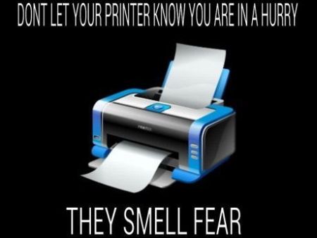 printers smell fear funny