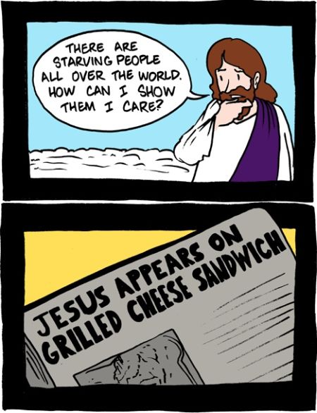 Jesus appeared on grilled sandwich - PMSL Monday at PMSLweb.com