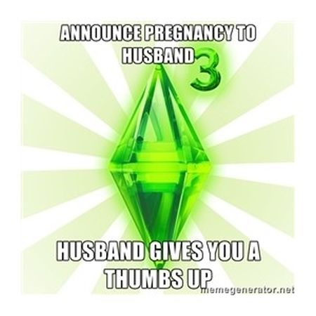 Announce pregnancy to husband meme at PMSLweb.com