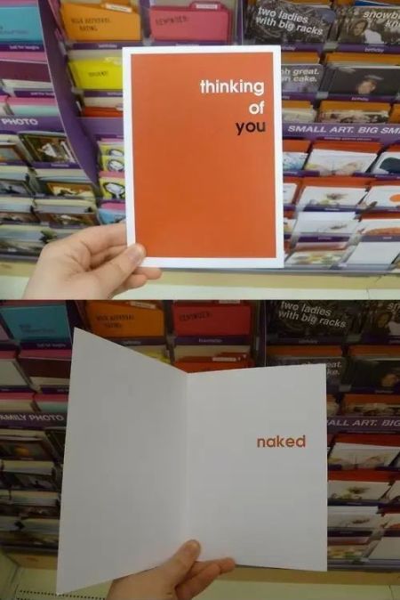 thinking of you naked card