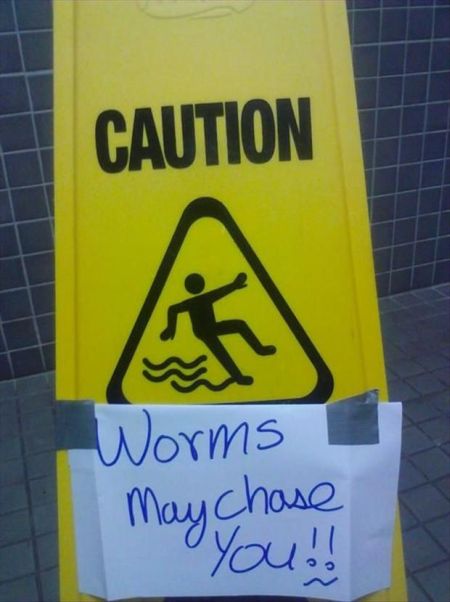 Caution worms may chase you at PMSLweb.com