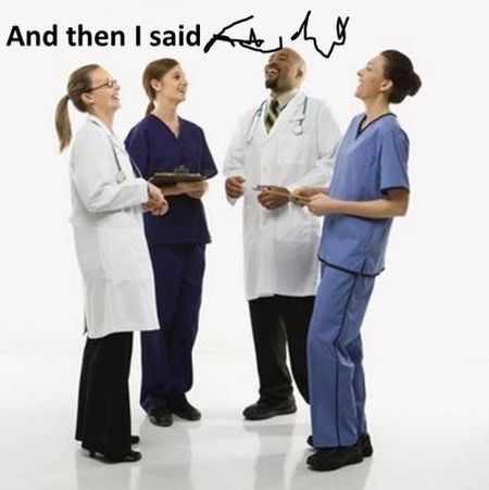 Doctor writing meme at PMSLweb.com