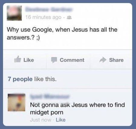 Google and Jesus status - Funny picture at PMSLweb.com