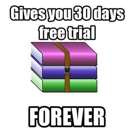 30 days free trial forever meme – Funny Sunday pics at PMSLweb.com