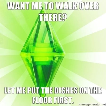 Want me to walk over there – Sims humor at PMSLweb.com