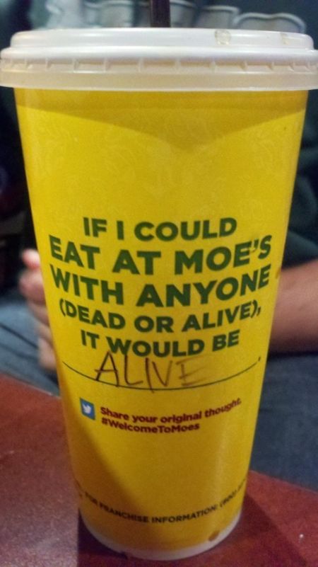 Dead or alive cup humor at PMSLweb.com