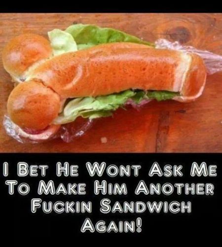 Making a man a sandwich humor at PMSLweb.com